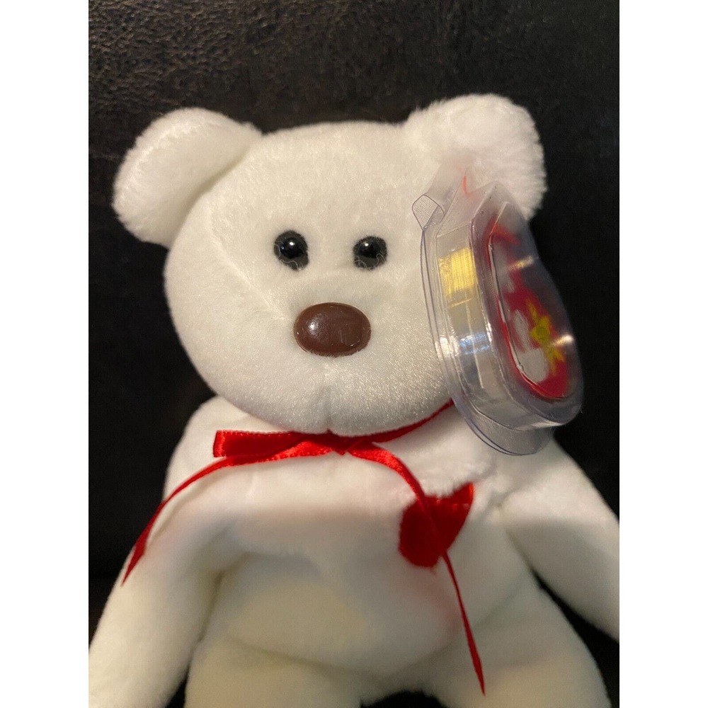 TY BEANIE BABY Valentino Bear ❤️ 1993 1994 EXTREMELY RARE Loaded w/ ERRORS 🐻‍❄️